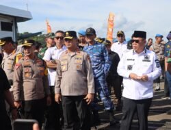 Gubernur Babel dan Kapolda Tinjau Arus Mudik di Tanjung Kalian, Kapolres Pradana Aditya Nugraha Dampingi.