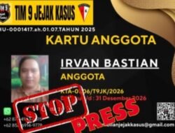 Tim 9 Jejak Kasus Tegaskan Irvan Bastian Bukan Lagi Bagian dari Organisasi.