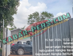 Didalam gudang berpagar seng disinyalir dapur proses timah ilegal, Kapolres Bungkam dan membisu saat dikonfirmasi.