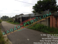 Sebuah gudang di Air Salemba, Sumber katakan didalamnya tempat penggorengan pasir timah.
