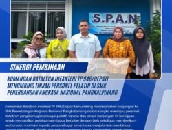 Komandan Yonif TP 946/Depati Menumbing Tinjau Personel Pelatih di SMK Penerbangan Angkasa Nasional Pangkalpinang.