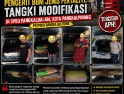Beredar Foto Diduga Kendaraan Pengerit Pertalite Bertangki Modifikasi yang Terciduk APH di SPBU Pangkalbalam