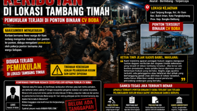 Diduga Terjadi Keributan di Lokasi Tambang Timah Laut Tanjung Bunga, KABAR-PERS.COM Lakukan Konfirmasi kepada Pihak CV Boba