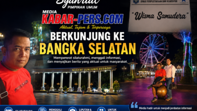 Syahrial, Pimpinan Umum MEDIA KABAR-PERS.COM Berkunjung ke Bangka Selata
